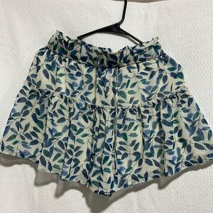 Kendall & Kylie Blue and Green Leaf Skort